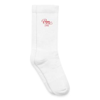 Papa ist mein Zuhause – Geschenk für Vater - Kinder Tennissocken - Weiß - Rechts