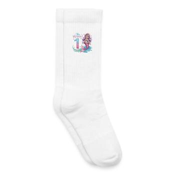 Mermaid 1st Birthday 1 Year - Kids Tennis Socks - white - Right