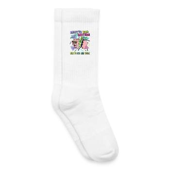 Beurk était hier. Net, c’est une blague. - Chaussettes de tennis bio enfant - blanc - Droite