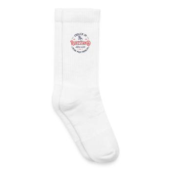 Rentenalter 2027 Liegestuhl Vintage Ruhestand - Kinder Tennissocken - Weiß - Rechts