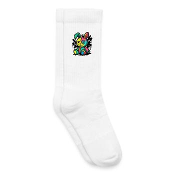 Goth Bunny Horror Rabbit Gothic Gruselig Gruselig - Kinder Tennissocken - Weiß - Rechts
