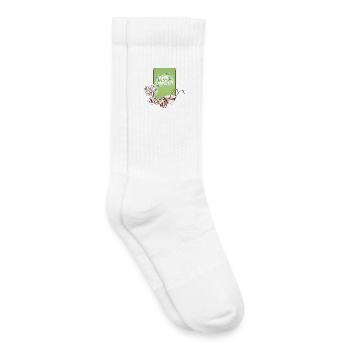 Home Garden Floral Illustration - Kids Tennis Socks - white - Right