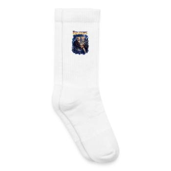 Tempête de piano de Brahms - Chaussettes de tennis bio enfant - blanc - Droite