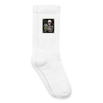 Carte de tarot XX squelette avec pot de cornichons - Chaussettes de tennis bio enfant - blanc - Droite