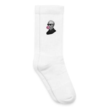 Retro Gentleman with Bubblegum - Kids Tennis Socks - white - Right
