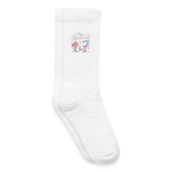 Mermaid 7th Birthday 7 Years - Kids Tennis Socks - white - Right