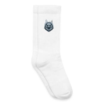 Tempête glacée Tête d’aigle - Chaussettes de tennis bio enfant - blanc - Droite