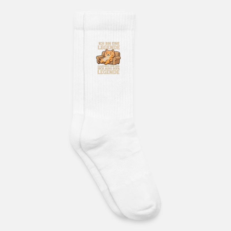 Sarcasm Cat Saying Sofa Legend - Kids Tennis Socks - white