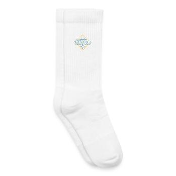 Souvenir vintage de Rügen avec un design de l’île Starfish - Chaussettes de tennis bio enfant - blanc - Droite