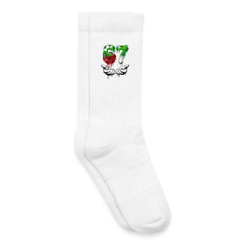 67 Soccer Meme 67 T Shirt, Soccer 67 Football  - Chaussettes de tennis bio enfant - blanc - Droite