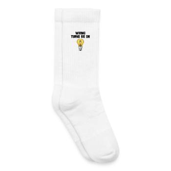 Blague sur la physique : le câblage m’excite – Plus drôle - Chaussettes de tennis bio enfant - blanc - Droite