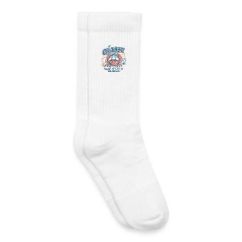 Si Crabby, s’il te plaît retourne à la chemise de plage - Chaussettes de tennis bio enfant - blanc - Droite