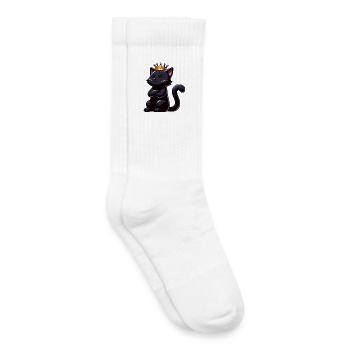 Lustige Katze Katzen Katzenliebhaber Kätzchen - Kinder Tennissocken - Weiß - Rechts