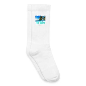 Isla Saona Dominikanische Republik Strand Souvenir - Kinder Tennissocken - Weiß - Rechts