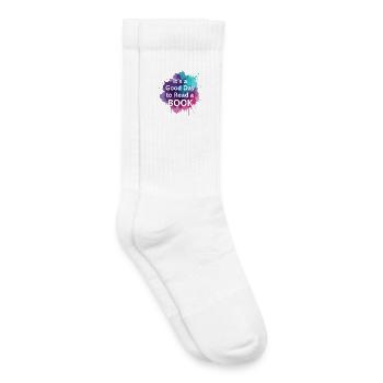 Lecture des livres Bonjour - Chaussettes de tennis bio enfant - blanc - Droite