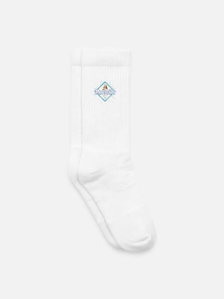 Marseille Stadt Frankreich Segelschiff Souvenir - Kinder Tennissocken - Weiß