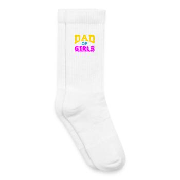 Funny Dad Of Girls Father's Day - Kids Tennis Socks - white - Right
