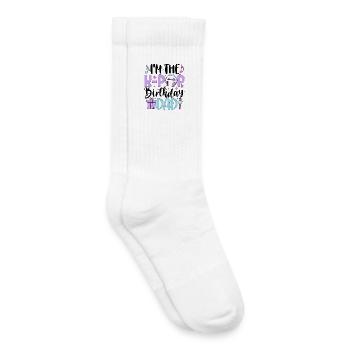 Je suis le papa d’anniversaire de K Pop - Chaussettes de tennis bio enfant - blanc - Droite