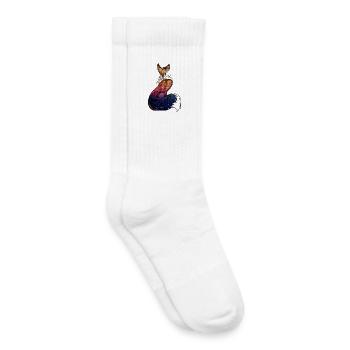 Cosmic Mandala Fox - Kids Tennis Socks - white - Right