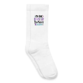 Je suis l’équipe d’anniversaire de K Pop - Chaussettes de tennis bio enfant - blanc - Droite