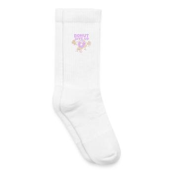 Donut Abandonne - Entraînement sportif amusant - Chaussettes de tennis bio enfant - blanc - Droite