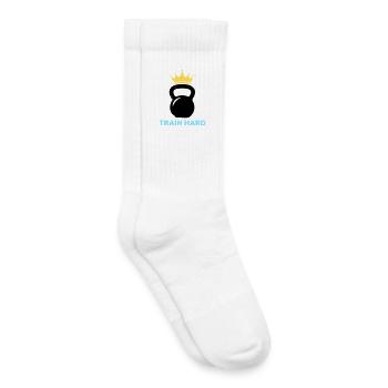 Kettlebell Crown Train Hard - Kids Tennis Socks - white - Right