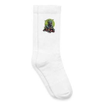Halloween - Zombie - Horreur - Sorcière - Chaussettes de tennis bio enfant - blanc - Droite