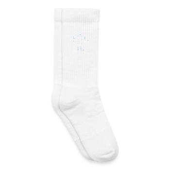 Fahrrad Bauplan Vintage Fahrradfahrer Design - Kinder Tennissocken - Weiß - Rechts