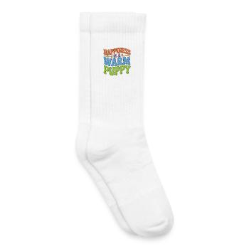 Vet Tech Happiness Is A Warm Puppy Pet Care Tech - Kinder Tennissocken - Weiß - Rechts