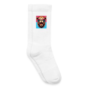 camel - Kids Tennis Socks - white - Right