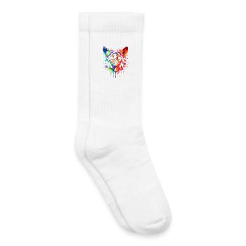 Chihuahua | Art pop pour petits chiens - Chaussettes de tennis bio enfant - blanc - Droite