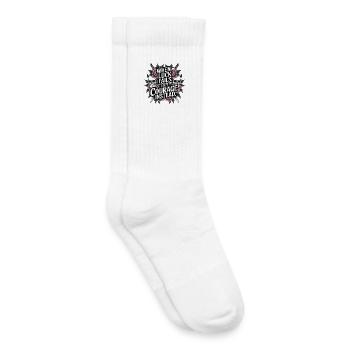 Courage über Glück Tattoo-Stil-Zitat - Kinder Tennissocken - Weiß - Rechts