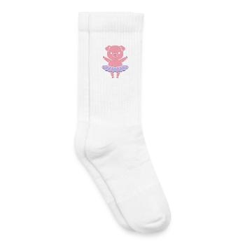 Piggy Ballerina Dance - Kids Tennis Socks - white - Right