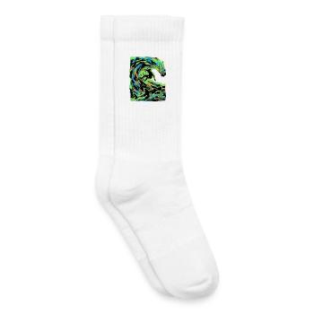 Surfeurs de vacances à la plage - Chaussettes de tennis bio enfant - blanc - Droite