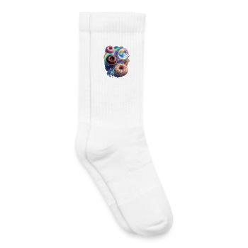 Cosmic donuts in a frenzy of color - Kids Tennis Socks - white - Right