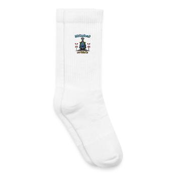 Dampflok zur Schule Einschulung  - Kinder Tennissocken - Weiß - Rechts
