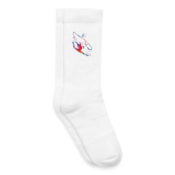 Gymnaste avec fanfare Gymnastique rythmique - Chaussettes de tennis bio enfant - blanc - Droite