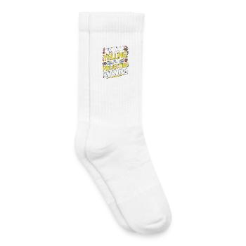 Enseignant d’école primaire, je ne crie pas en criant carrière d’enseignant - Chaussettes de tennis bio enfant - blanc - Droite