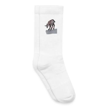 Chamois sur le rocher - Chaussettes de tennis bio enfant - blanc - Droite