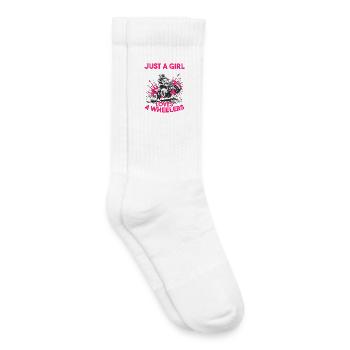 Quad ATV Femme Fille Quad Quad - Chaussettes de tennis bio enfant - blanc - Droite