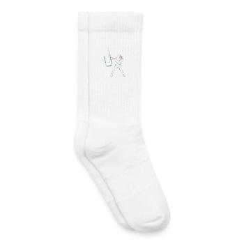 Dessin de boxeur - Chaussettes de tennis bio enfant - blanc - Droite