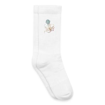 Sänger Mikrofon Karaoke Musiker Mikrophon Singen - Kinder Tennissocken - Weiß - Rechts