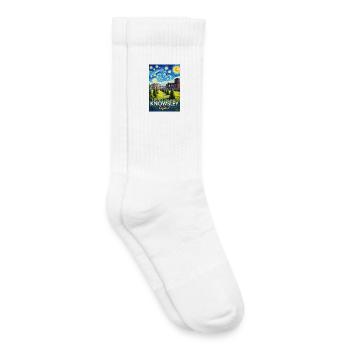 Knowlsley England Sternnacht Parklandschaft - Kinder Tennissocken - Weiß - Rechts