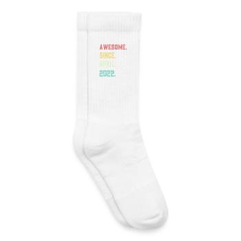 Génial depuis avril 2022 - Chaussettes de tennis bio enfant - blanc - Droite