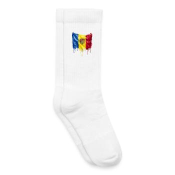Moldova Colorful Paint - Kinder Tennissocken - Weiß - Rechts