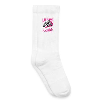 UTV Off Road Girl Woman 4 Wheeler Side by side - Kinder Tennissocken - Weiß - Rechts