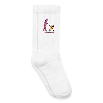 Feuerwehr Mama im Einsatz - Kinder Tennissocken - Weiß - Rechts