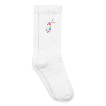 Volleyball Girls Volleyball Player Beach Volleyball - Kids Tennis Socks - white - Right