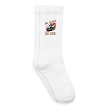 UTV Off Road Boy Men 4 Wheeler Side by side - Kids Tennis Socks - white - Right