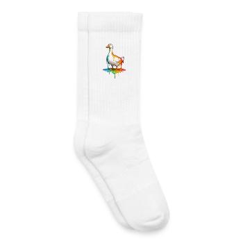 Gans in bunten Farben - Kinder Tennissocken - Weiß - Rechts